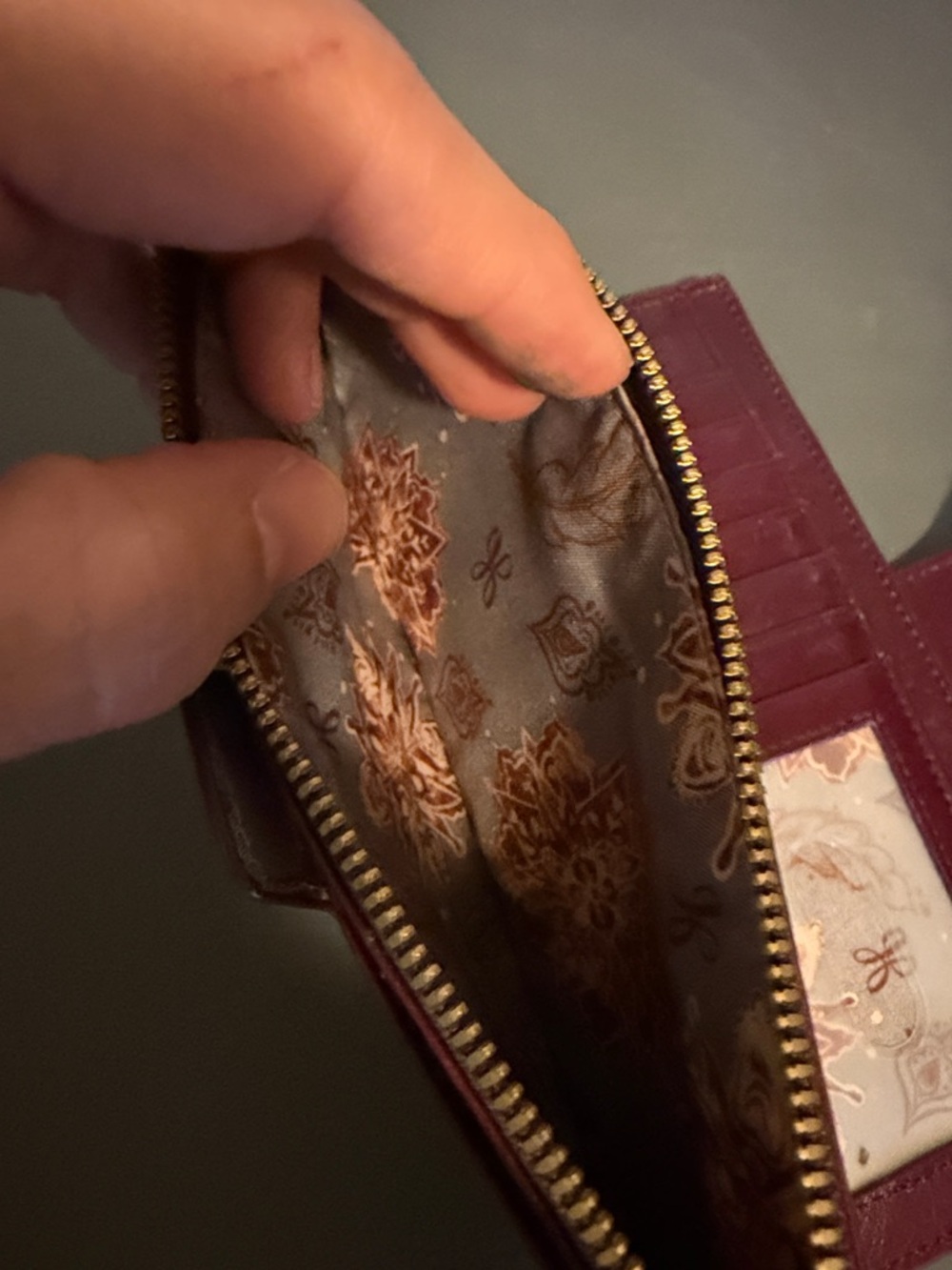 HOBO Dark maroon Leather Wallet Organizer - Picture 4 of 9